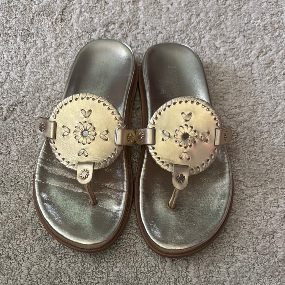 Jack Rogers Gold Sandals
